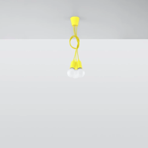 Lampa wisząca DIEGO 3 żółta