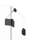 Kabina pięciokątna czarna 80x80 Radaway Essenza Pro Black PTJ lewa