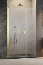 Drzwi prysznicowe Radaway Nes Brushed Gold DWS 130 lewe