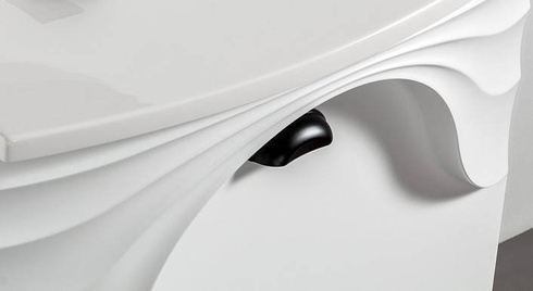 Szafka umywalkowa Sanitti Asso AS-60-CZ biała uchwyt czarny