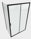 Czarna kabina prysznicowa Radaway Alienta Black DWJ+S 120x90