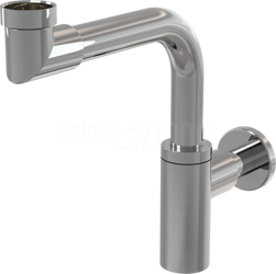 Syfon umywalkowy Ø32 Desing metalowy, małogabarytowy A403