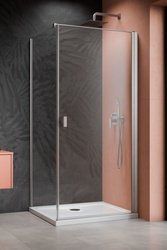 Kabina prysznicowa nikiel Radaway Nes Brushed Nickel 80x100 prawa