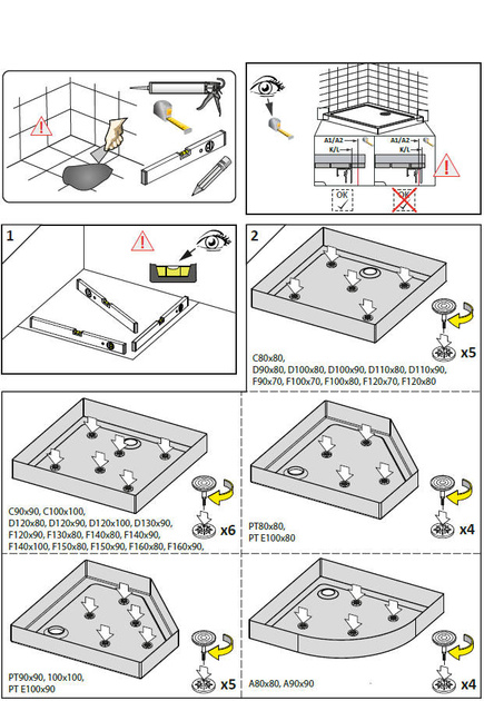 Brodzik akrylowy 140x90 Radaway Doros F Compact Stone biały