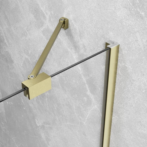Drzwi złoto szczotkowane Radaway Essenza Brushed Gold DWJ 100 prawe