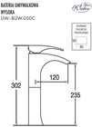 Bateria umywalkowa wysoka Blue Water Liwia LIW-BUW.050C 