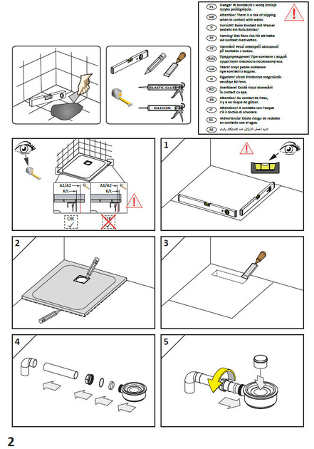 Brodzik pięciokątny konglomerat Radaway Kyntos PT kaszmirowy 100x100