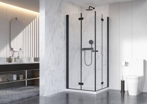 Kabina prysznicowa składana czarna 100x80 Radaway Nes Black KDD B