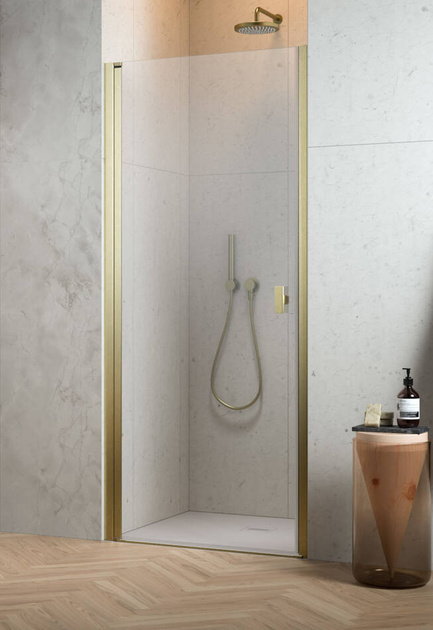 Drzwi złote szczotkowane Radaway Nes Brushed Gold DWJ I 100 Lewe 