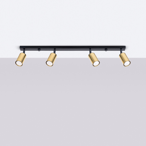 Plafon WINX 4L czarny/złoty