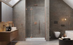 Drzwi prysznicowe 80 Radaway Essenza Pro Brushed Copper DWJ lewa