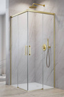 Kabina złoto szczotkowane Radaway Idea Brushed Gold KDD 90x90