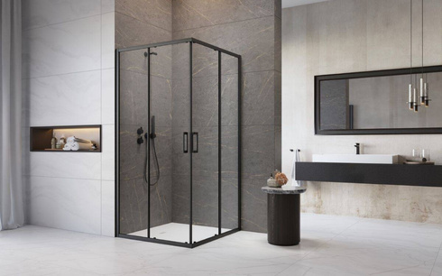 Kabina prysznicowa czarna 90x80 Radaway Premium Pro Black KDD