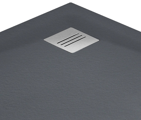 Brodzik pięciokątny konglomerat Radaway Kyntos PT antracytowy 80x80