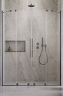 Drzwi prysznicowe 180 przesuwne Radaway Furo Brushed GunMetal DWD