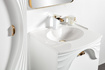 Szafka Sanitti Asso AS-60-ZP z 2 nogami retro biała uchwyt złoty połysk