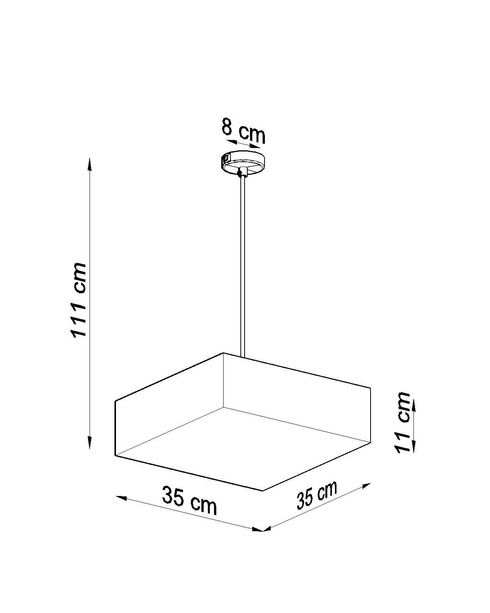 Lampa wisząca HORUS 35 biały