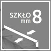 Kabina prysznicowa walk-in biała 160 cm Radaway Modo New White II