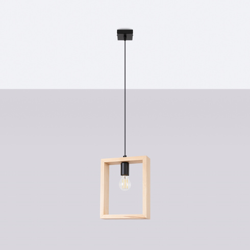 Lampa wisząca ARIES naturalne drewno