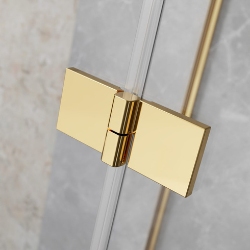 Kabina złota połysk składana Radaway Nes Gold KDD B 100x80