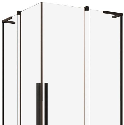 Kabina prysznicowa czarna Radaway Furo SL Black KDD 80x80