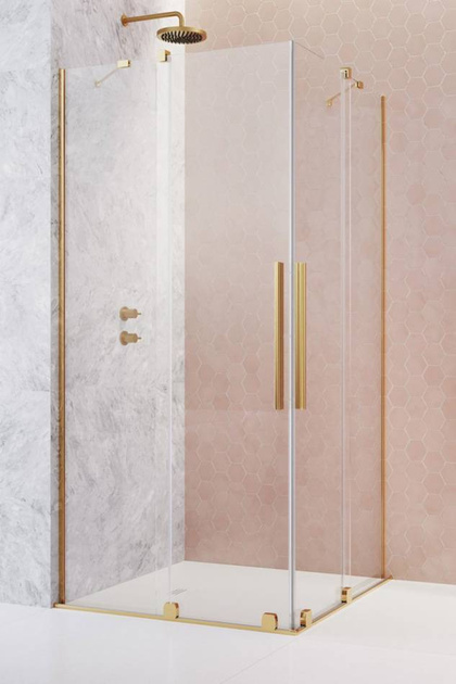 Kabina prysznicowa złota 80x90 Radaway Furo Gold KDD przesuwne