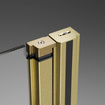 Kabina prysznicowa złota 90x90 Radaway Nes Brushed Gold KDJ I lewa