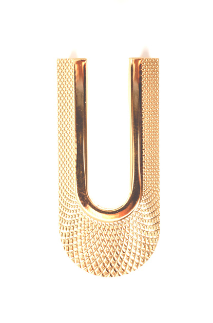 Szafka ryflowana na nózkach Sanitti Stripes 60 biała uchwyt złoty