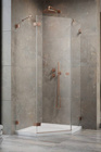 Kabina pięciokątna 90x90 Radaway Essenza Pro Brushed Copper PTJ lewa