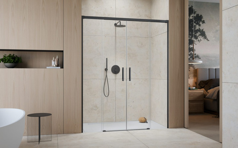 Drzwi prysznicowe szczotkowane Idea Brushed GunMetal DWD 170