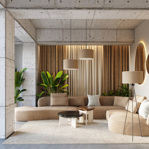 Lampa wisząca NEVIA taupe