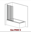 Parawan nawannowy skłdany Radaway EOS PNW4 86 cm 4 cześciowy