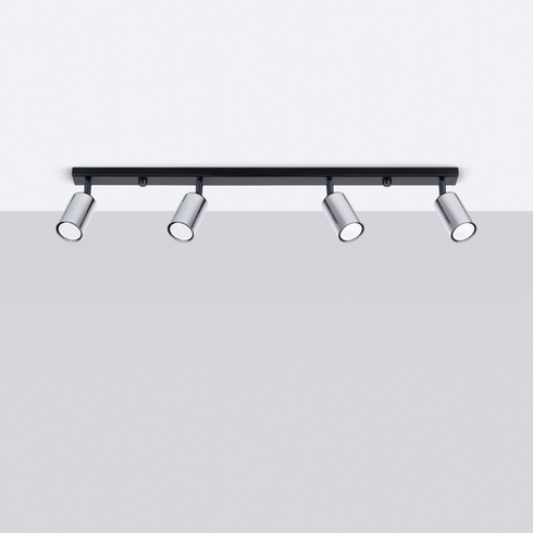 Plafon WINX 4L czarny/chrom