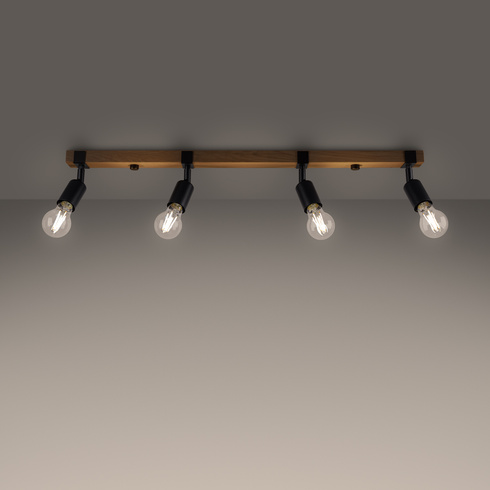 Plafon ZUCA 4 czarny