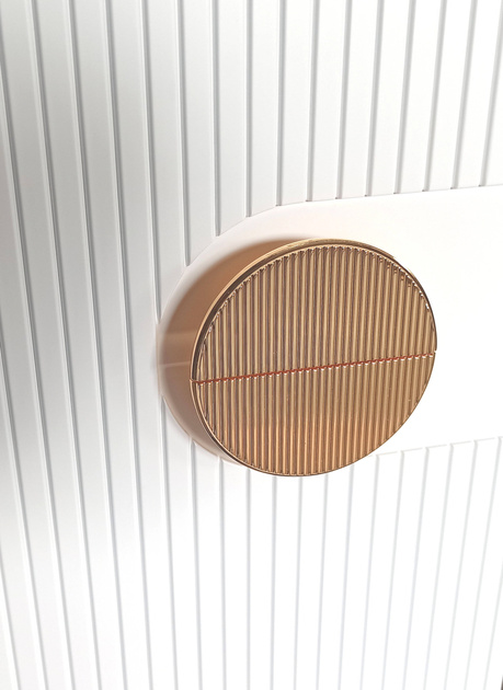 Regał łazienkowy wiszący Sanitti Epsilon biały uchwyt złoty