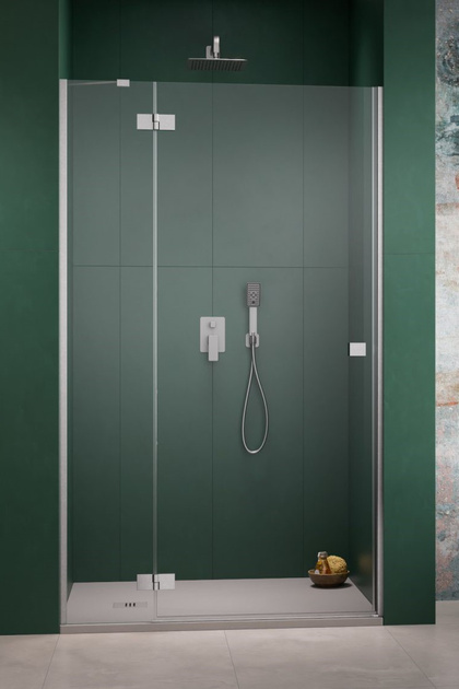 Drzwi prysznicowe nikiel Radaway Essenza Brushed Nickel DWJ 80 lewe