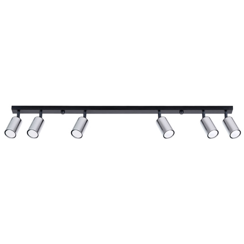 Plafon WINX 6L czarny/chrom