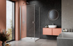 Kabina prysznicowa nikiel Radaway Nes Brushed Nickel 80x70 lewa