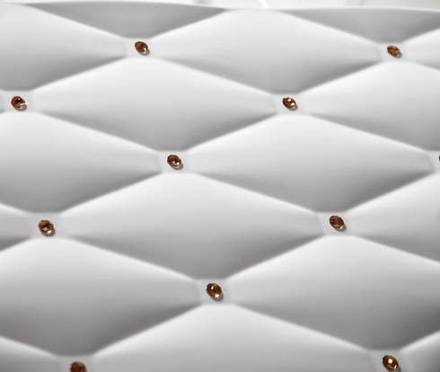 Szafka z blatem 61 cm biała z kryształkami złotymi Sanitti Lira