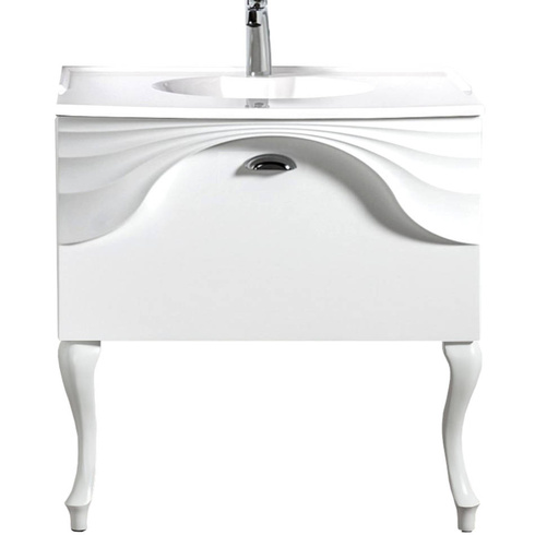 Szafka Sanitti Asso AS-80-CP z 2 nogami retro biała uchwyt chrom połysk