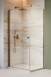 Kabina prysznicowa miedź Radaway Nes Brushed Copper KDJ I 100x100 lewa