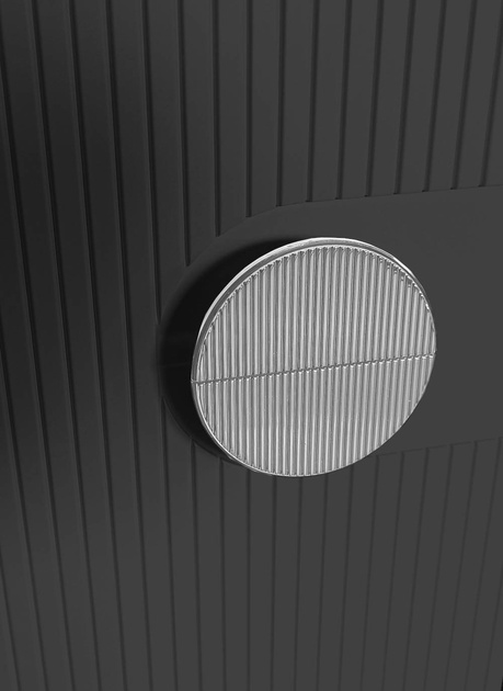 Regał łazienkowy wiszący Sanitti Epsilon czarny uchwyt chrom