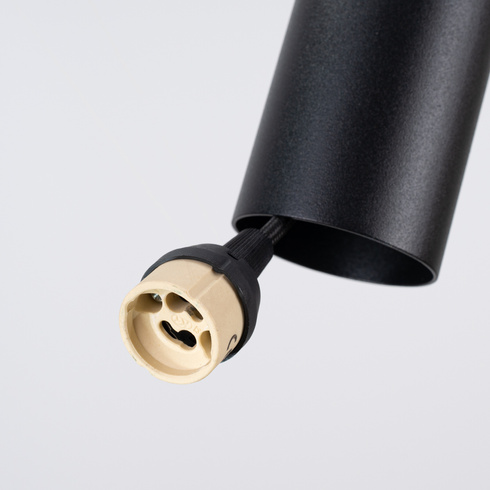 Lampa wisząca PELTA 1 czarna/beżowa