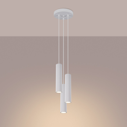 Lampa wisząca KARBON 3P biały
