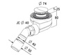 Syfon do brodzików Radaway Turboflow TB50 otwór odoływowy 50 mm