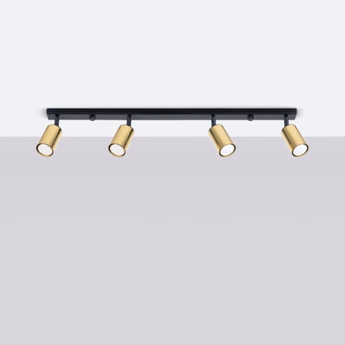 Plafon WINX 4L czarny/złoty