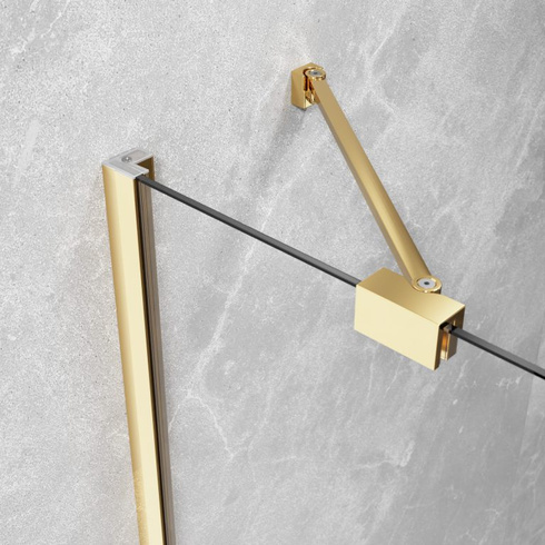 Drzwi prysznicowe złote połysk Radaway Essenza Gold DWJ 80 lewe