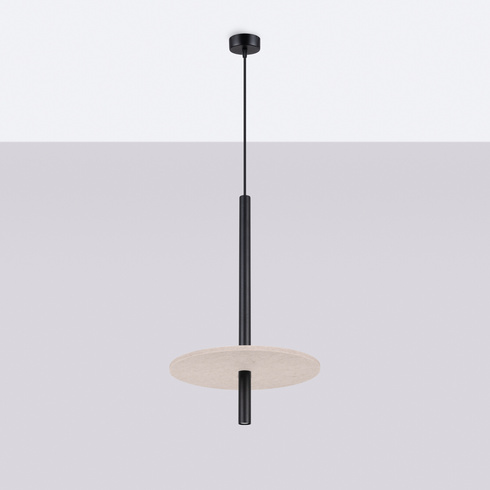 Lampa wisząca FELTRO 1 czarna/beżowa
