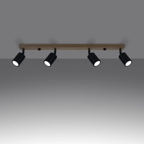 Plafon VERDO 4 czarny