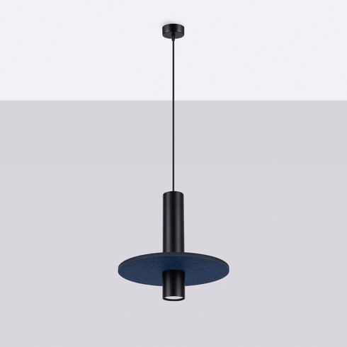 Lampa wisząca PELTA 1 czarna/granatowa